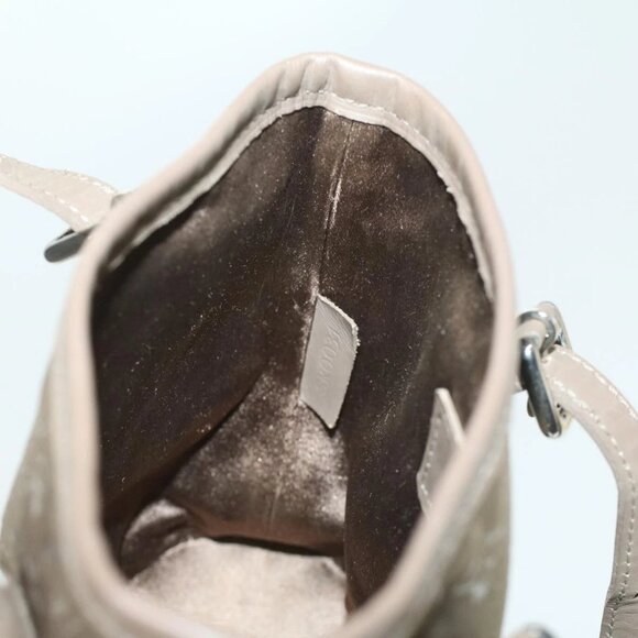 LOUIS VUITTON Monogram Satin Little bucket Hand Bag Beige M92145 LV Auth am3521A - Picture 13 of 16